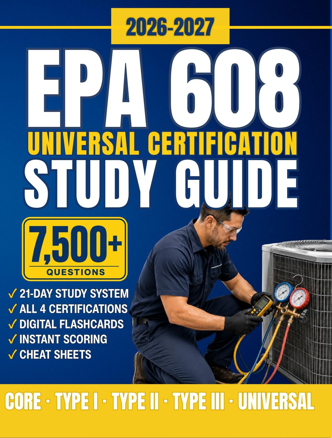 EPA 608 Universal Certification Study Guide 2026-2027 book cover